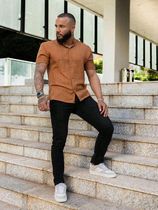 Camisa Masculina casual, Camisa Masculina moderna, Camisa Masculina elegante, Camisa Masculina versátil, Camisa Masculina Lux Fit ,