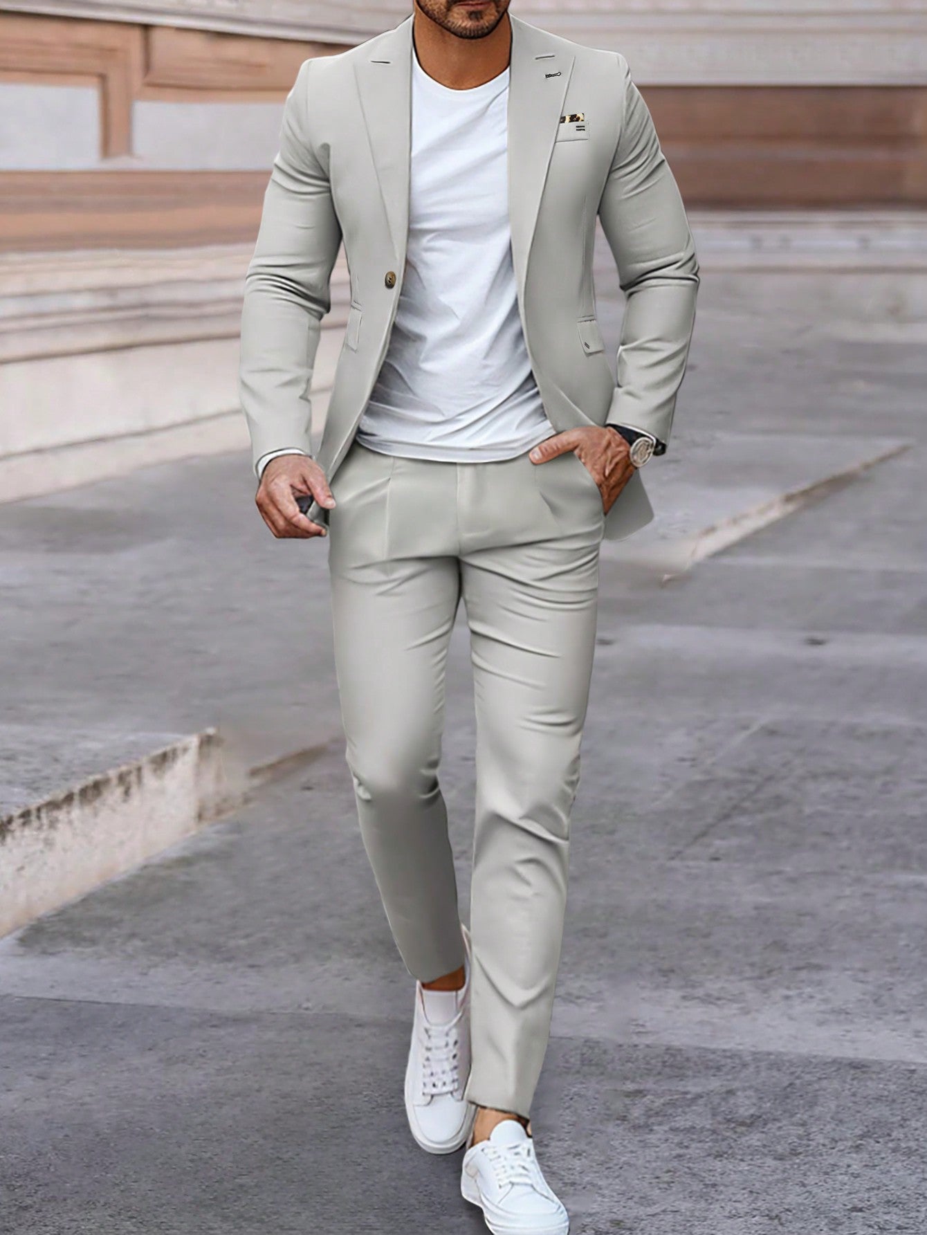 Calça com blazer fashion masculino