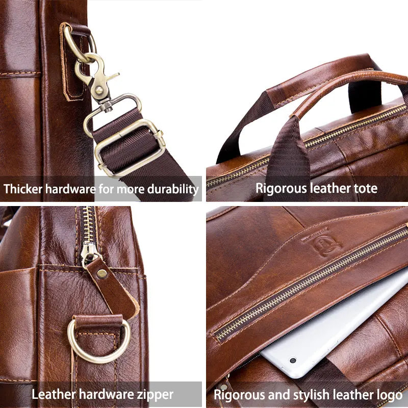 Bolsa em couro genuíno BULLCAPTAIN