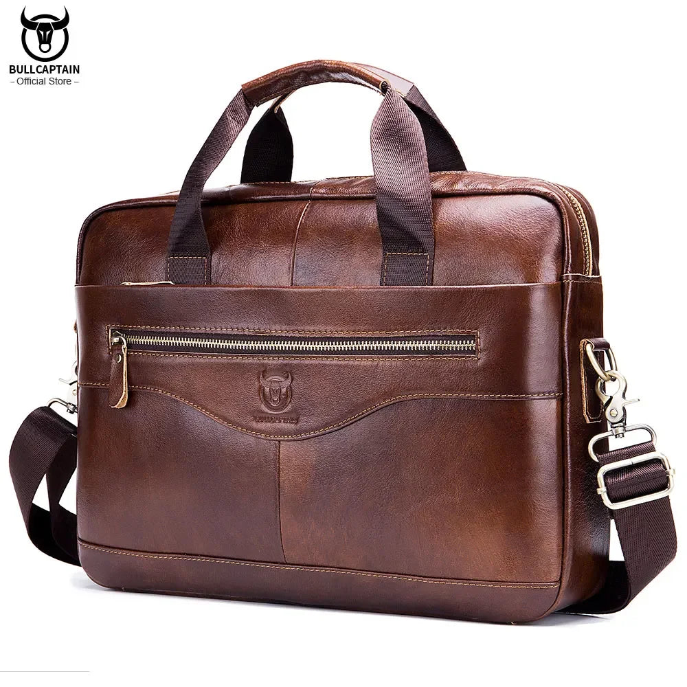 Bolsa em couro genuíno BULLCAPTAIN