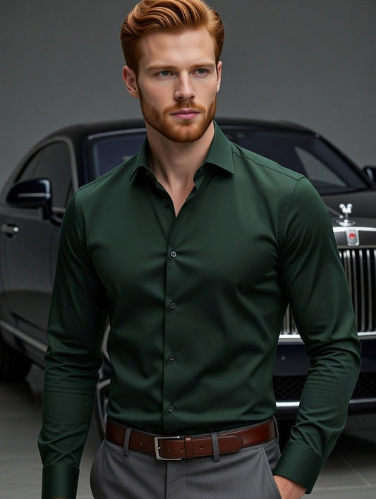 Camisa Masculina LuxMen Executive Slim Gents