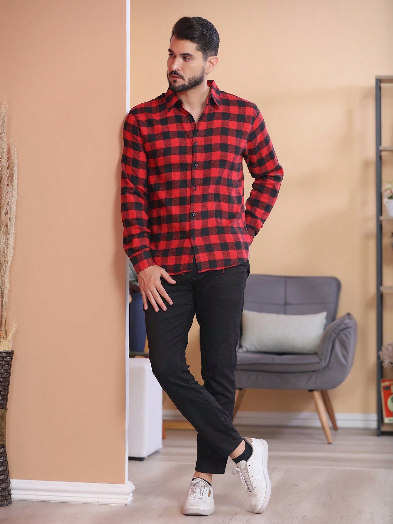 Camisa Masculina casual, Camisa Masculina moderna, Camisa Masculina elegante, Camisa Masculina versátil, Camisa Masculina  Eco Men, Camisa Masculina Xadrez,