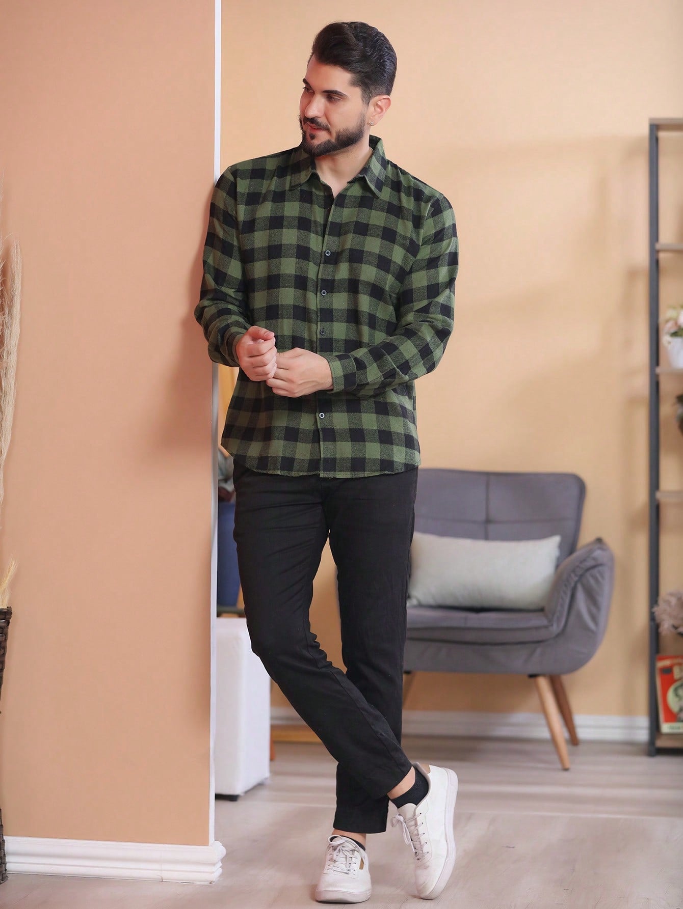 Camisa Masculina casual, Camisa Masculina moderna, Camisa Masculina elegante, Camisa Masculina versátil, Camisa Masculina  Eco Men, Camisa Masculina Xadrez,