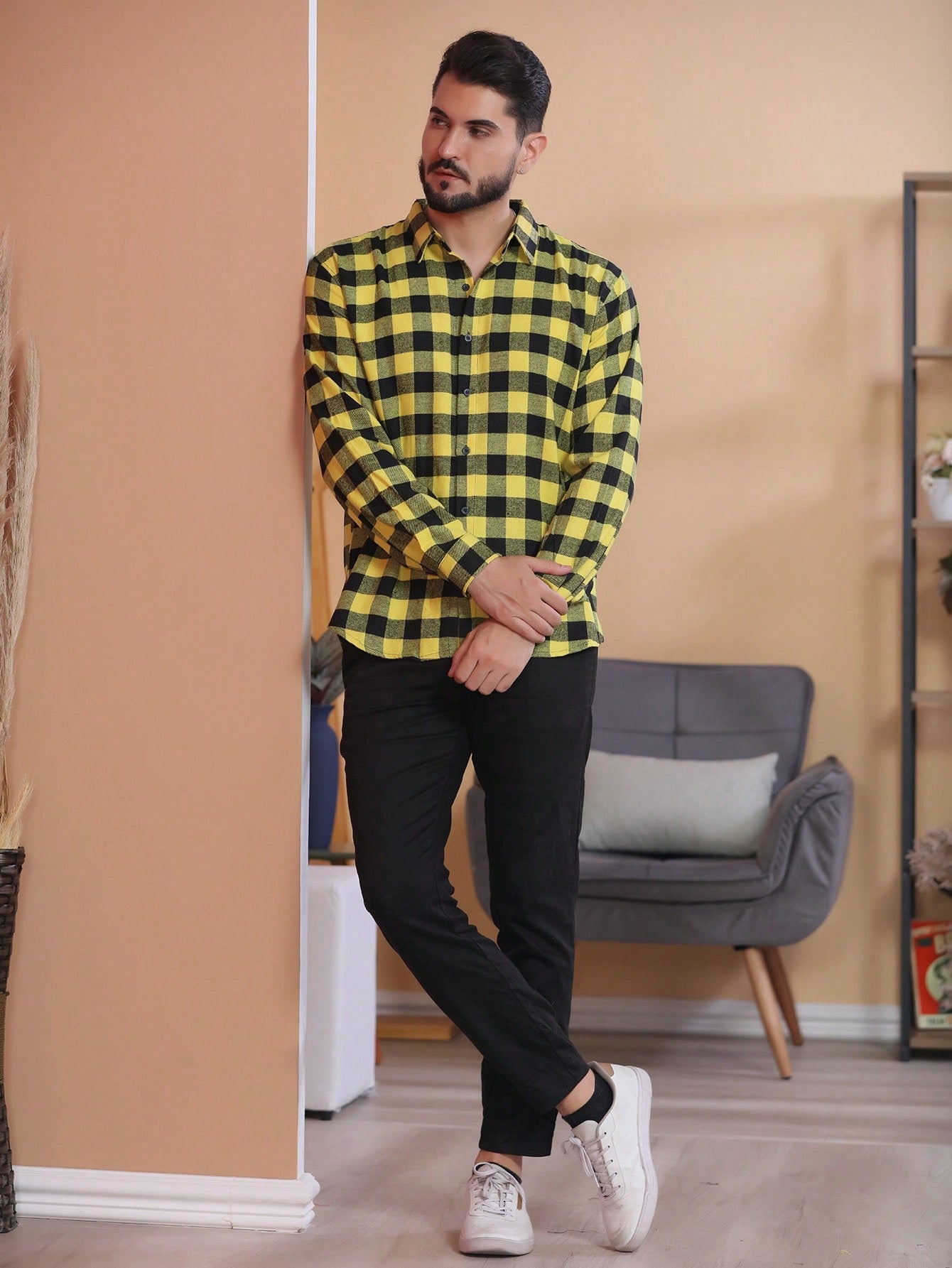 Camisa Masculina casual, Camisa Masculina moderna, Camisa Masculina elegante, Camisa Masculina versátil, Camisa Masculina  Eco Men, Camisa Masculina Xadrez,
