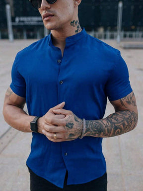 Camisa Gola Padre Masculina Manga Curta