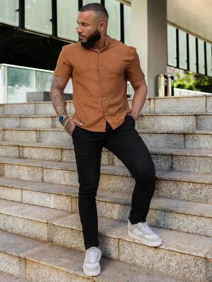 Camisa Masculina casual, Camisa Masculina moderna, Camisa Masculina elegante, Camisa Masculina versátil, Camisa Masculina Lux Fit  ,