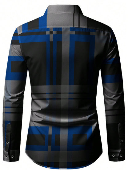 Camisa Masculina Manga Longa   CASUAL Mens
