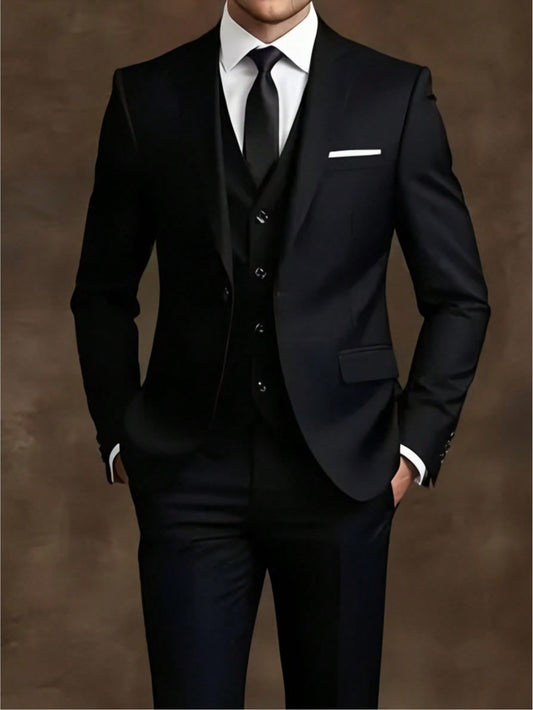 Blazer +Colete +Calça Masculino Slim LuxMen Premium Sharp