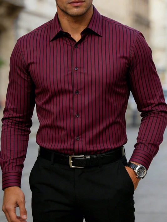Camisa Casual Elite Masculina Slim Fit LuxMen