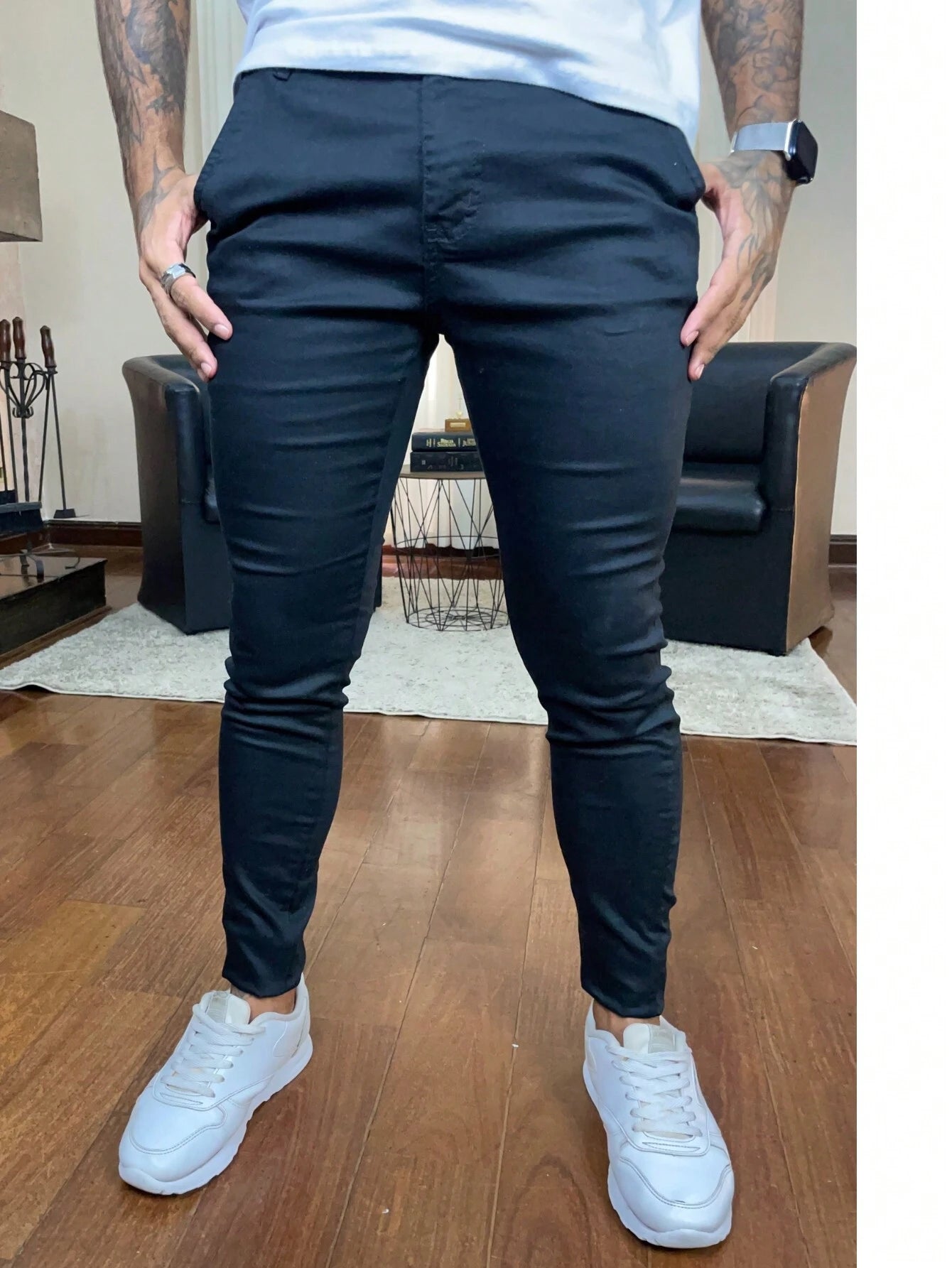 Calça Masculina Casual Slim Fit