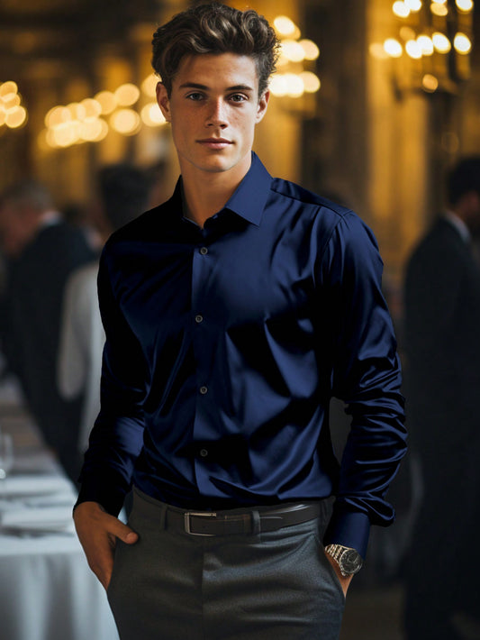 Camisa Masculina Manga Longa   Social Modishc