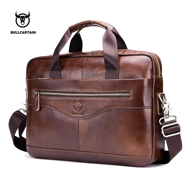 Bolsa em couro genuíno BULLCAPTAIN