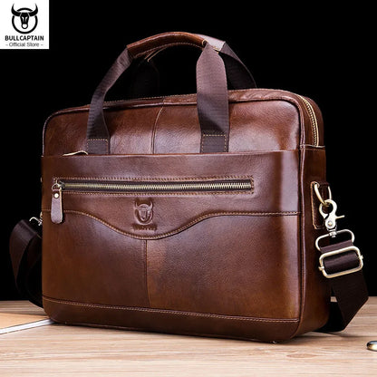 Bolsa em couro genuíno BULLCAPTAIN