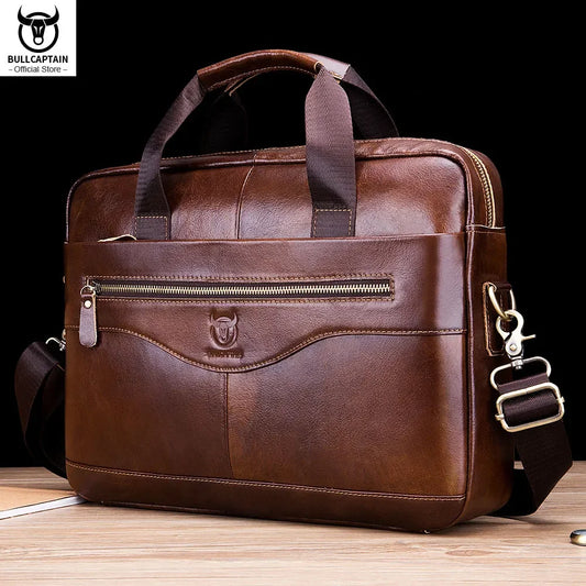 Bolsa em couro genuíno BULLCAPTAIN