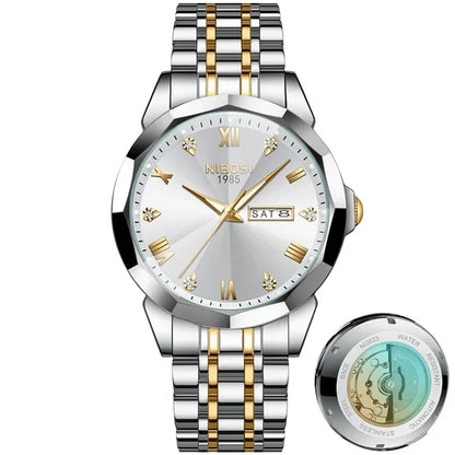 Relógio Masculino inox, Relógio Masculino Fino, Relógio Masculino elegante, Relógio Masculino de Luxo, Relógio Masculino Casual, Relógio Masculino Nibosi Prime,   Relógio Masculino,