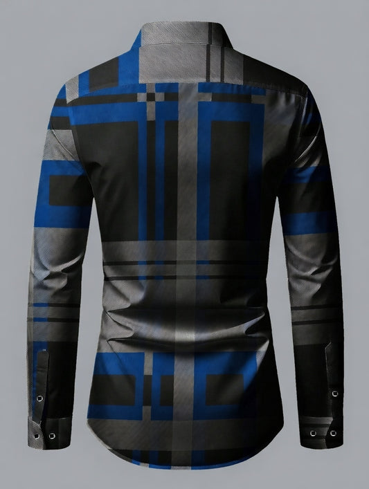 Camisa Masculina Manga Longa   CASUAL Mens