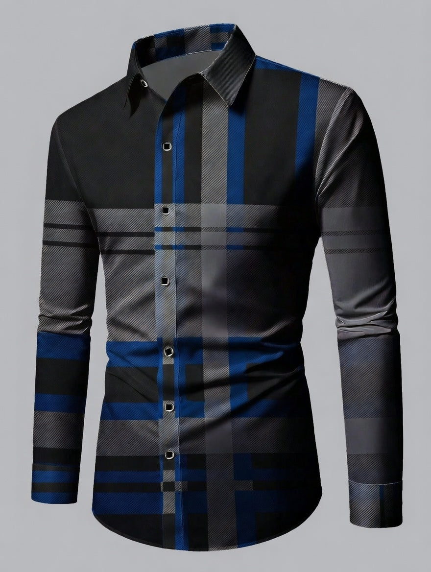 Camisa Masculina Manga Longa   CASUAL Mens