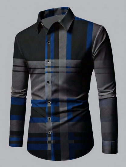 Camisa Masculina Manga Longa   CASUAL Mens