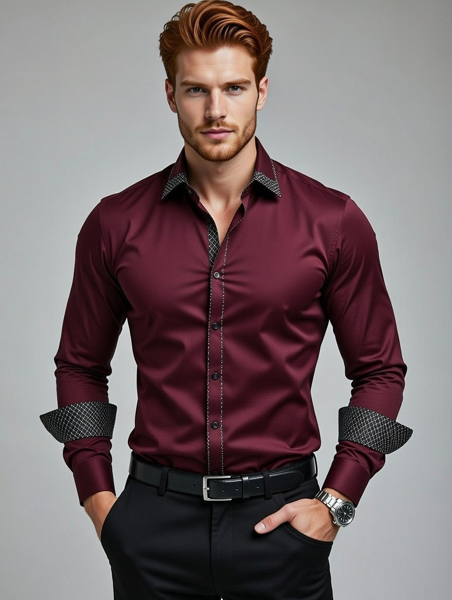 Camisa Masculina LuxMen Executive Slim Chic