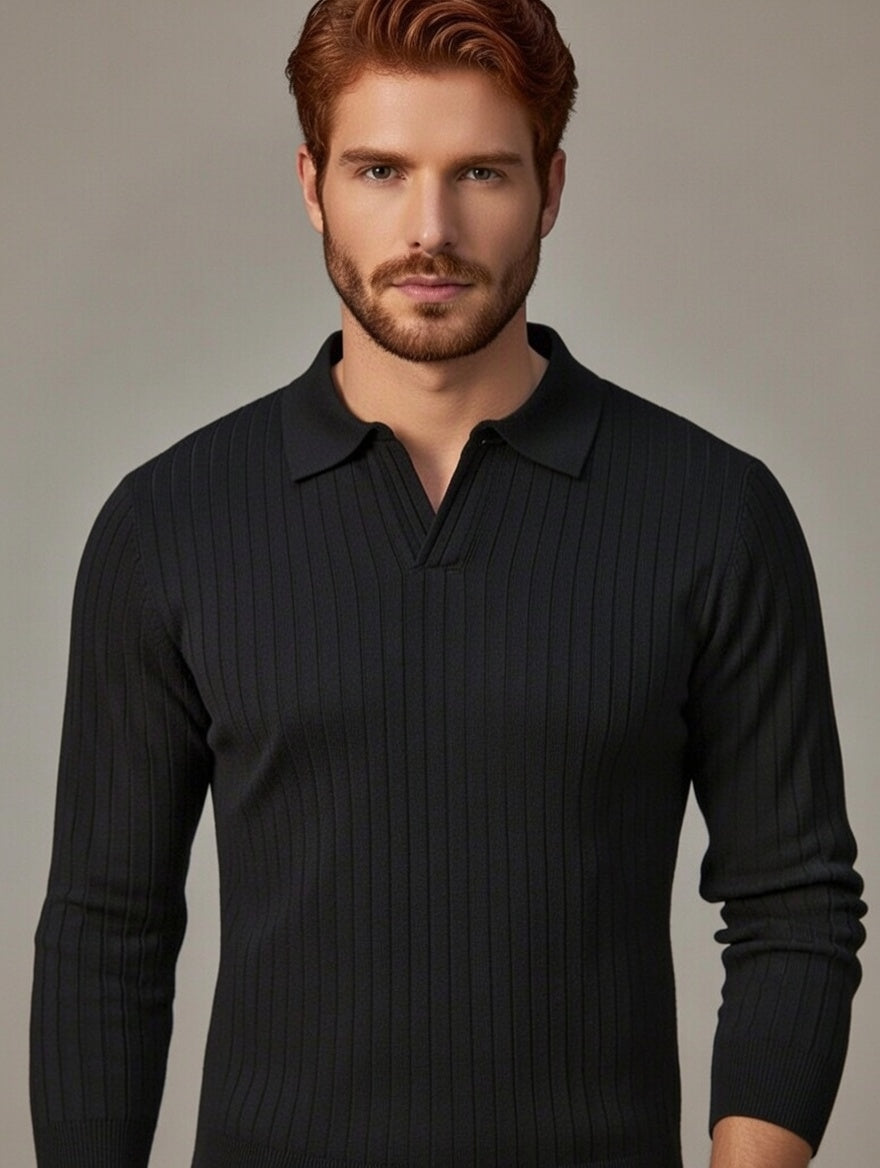 Camisa  Polo  Masculina  Manga Longa Elega