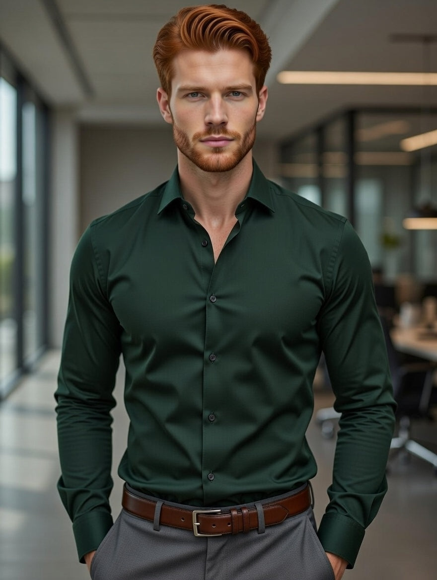 Camisa Masculina LuxMen Executive Slim Gents