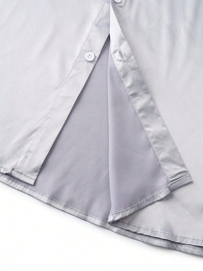 Camisa Masculina Manga Longa   Social Modishc