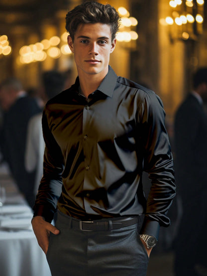 Camisa Masculina Manga Longa   Social Modishc