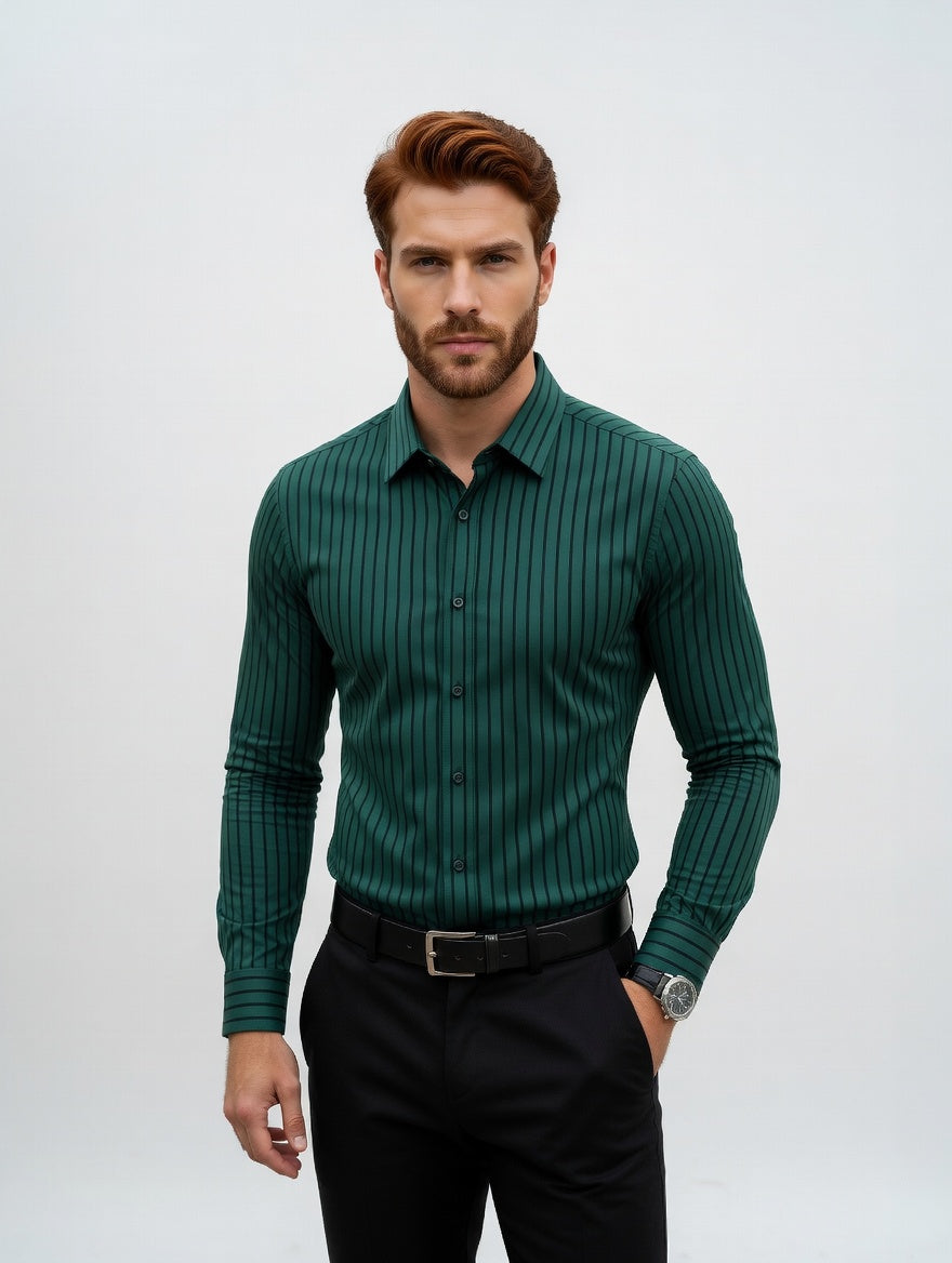 Camisa Casual Elite Masculina Slim Fit LuxMen