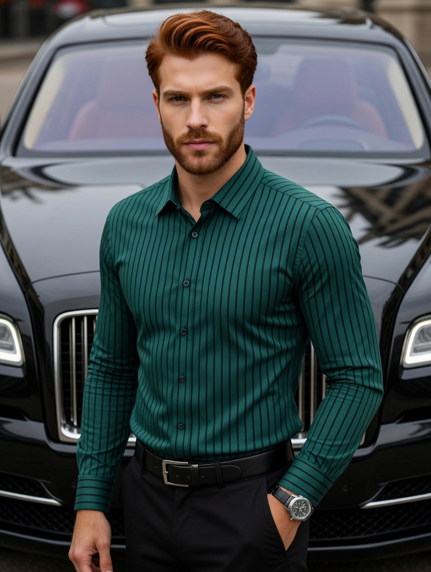 Camisa Casual Elite Masculina Slim Fit LuxMen