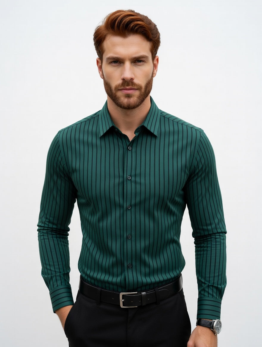 Camisa Casual Elite Masculina Slim Fit LuxMen