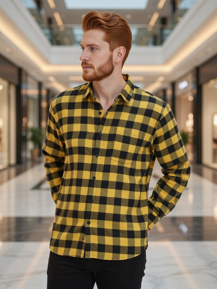 Camisa Masculina  social Xadrez Eco Men