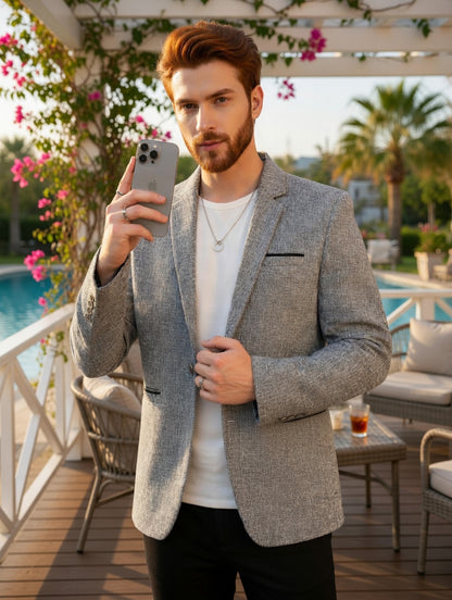 Blazer Masculino LuxMen Elegance Fit Core