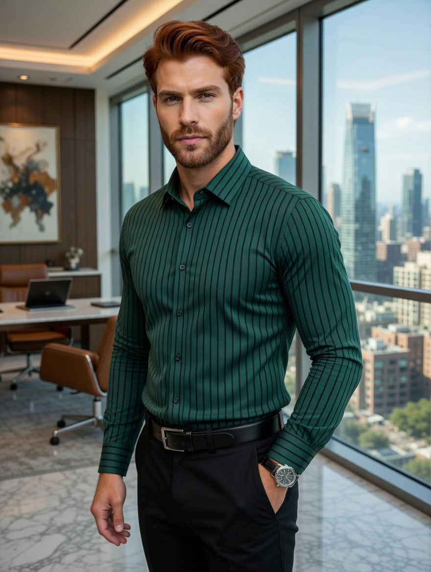 Camisa Casual Elite Masculina Slim Fit LuxMen