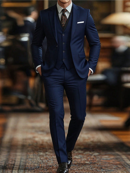 Blazer +Colete +Calça Masculino Slim LuxMen Premium Sharp