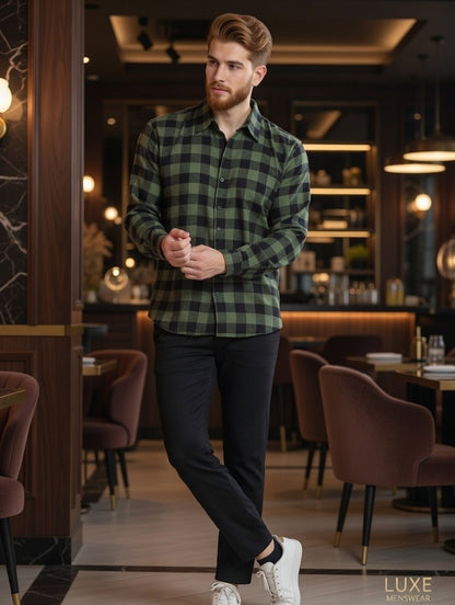 Camisa Masculina  social Xadrez Eco Men