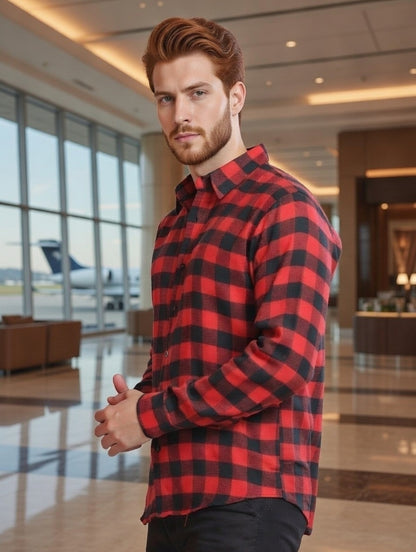 Camisa Masculina  social Xadrez Eco Men