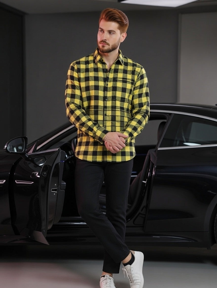 Camisa Masculina  social Xadrez Eco Men
