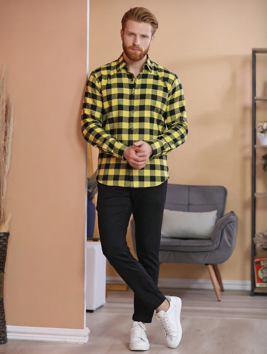 Camisa Masculina  social Xadrez Eco Men