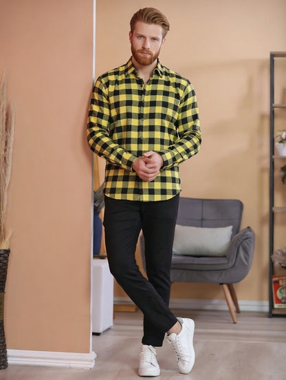 Camisa Masculina  social Xadrez Eco Men