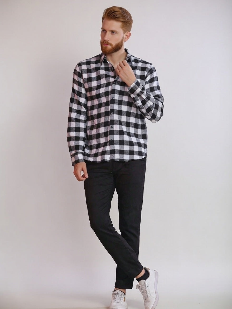 Camisa Masculina  social Xadrez Eco Men